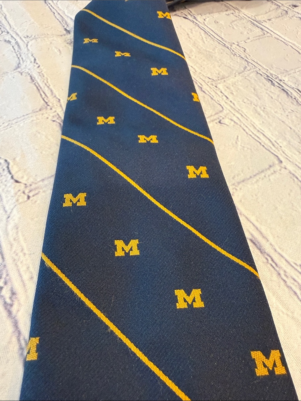 University of Michigan Vintage Block M Men's Tie | 56” | EUC